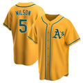 tocy Athletics #5 Jacob Wilson Gold Replica Alternate Stitched Jersey