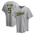 tocy Athletics #5 Jacob Wilson Gray Replica Road Stitched Jersey