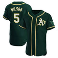tocy Athletics #5 Jacob Wilson Green Authentic Alternate Stitched Jersey