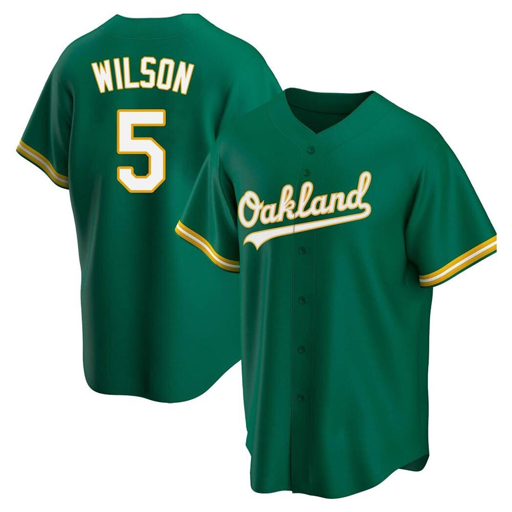 tocy Athletics #5 Jacob Wilson Green Kelly Alternate Stitched Jersey