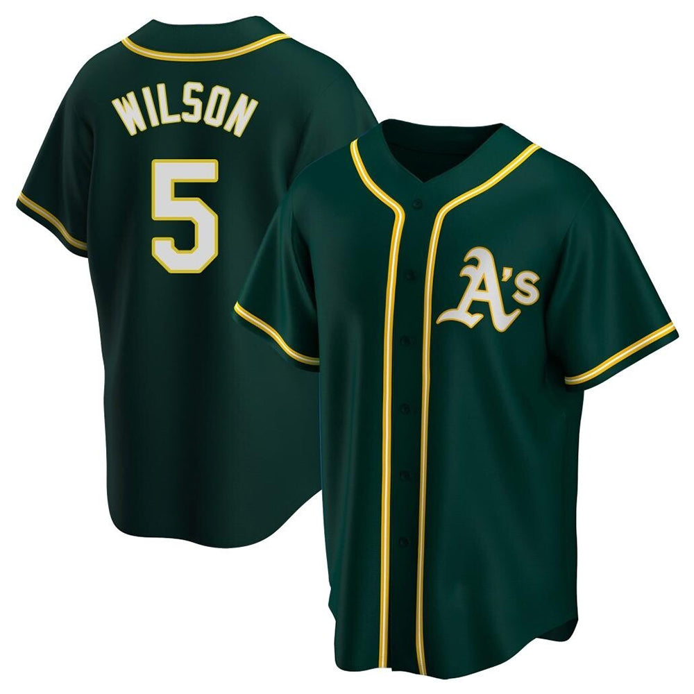 tocy Athletics #5 Jacob Wilson Green Replica Alternate Stitched Jersey