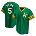 tocy Athletics #5 Jacob Wilson Green Replica Cooperstown Collection T shirt Stitched Jersey