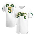 tocy Athletics #5 Jacob Wilson White Authentic Home Stitched Jersey