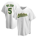 tocy Athletics #5 Jacob Wilson White Replica Home Stitched Jersey