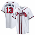 tocy A.Braves #13 Ronald Acuna Jr. 2025 All-Star Game Home Replica Player Jersey - White Stitched Personalized Jersey