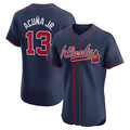 tocy A.Braves #13 Ronald Acuna Jr. Alternate Elite Player Jersey - Navy Personalized Jerseys