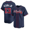 tocy A.Braves #13 Ronald Acuna Jr. Alternate Limited Jersey - Navy Personalized Jerseys