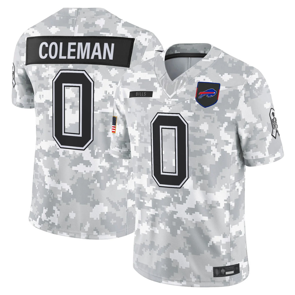tocy B.Bills #0 Keon Coleman Player Arctic Camo Salute to Service Limited Game Stitched Jerseys