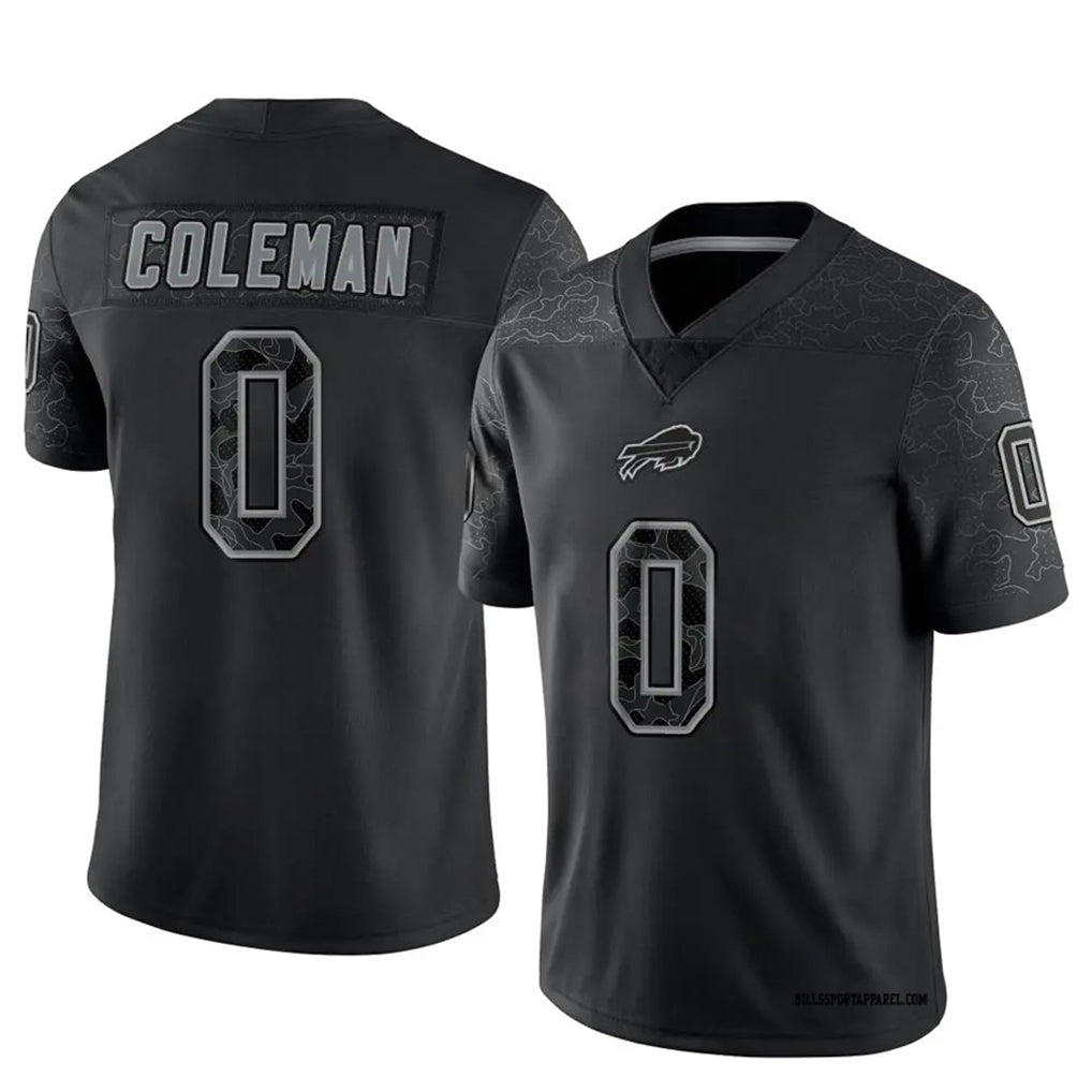 tocy B.Bills #0 Keon Coleman Player Black RFLCTV Limited Stitched Jerseys