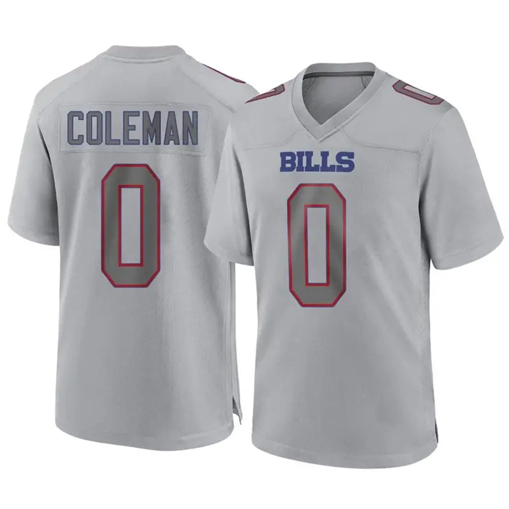 tocy B.Bills #0 Keon Coleman Player Gray Home Game Stitched Jerseys