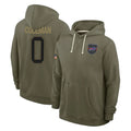 tocy B.Bills #0 Keon Coleman Player Olive Salute To Service Hoodies Game Stitched Jerseys