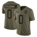 tocy B.Bills #0 Keon Coleman Player Olive Salute To Service Limited Game Stitched Jerseys