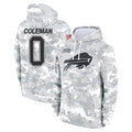 tocy B.Bills #0 Keon Coleman Player Arctic Camo Salute to Service Hoodies Stitched Jerseys