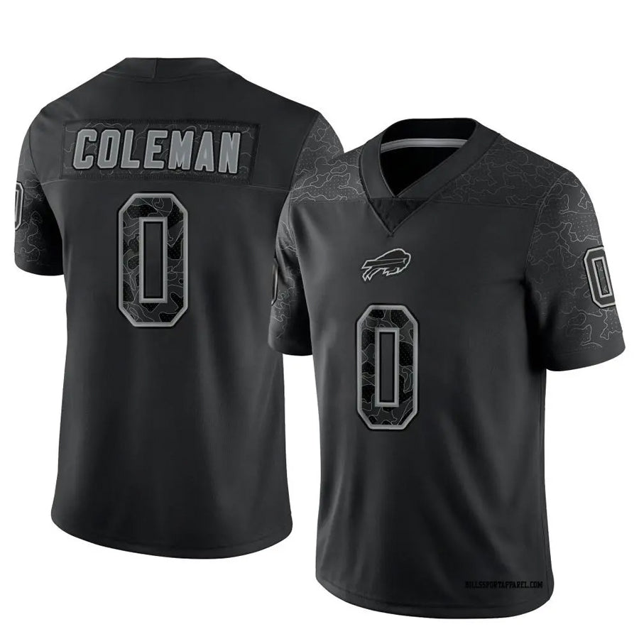 tocy B.Bills #0 Keon Coleman Player Black RFLCTV Limited Stitched Jerseys
