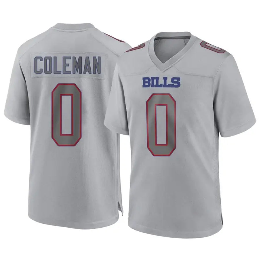 tocy B.Bills #0 Keon Coleman Player Gray Game Stitched Jerseys