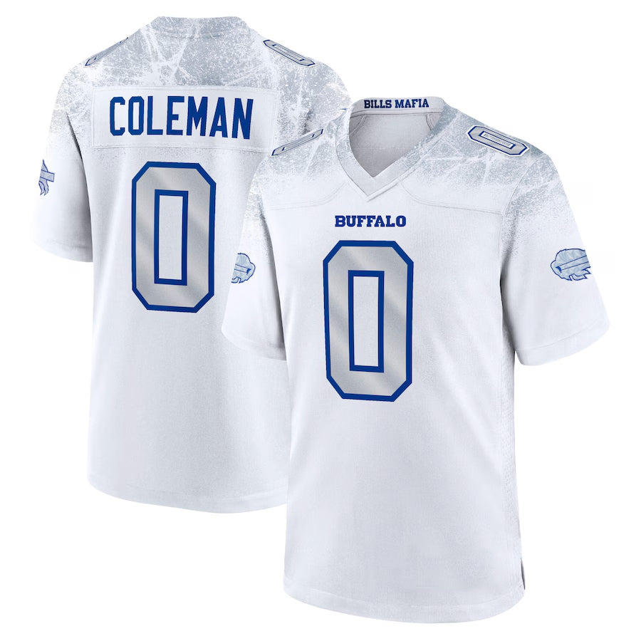 tocy B.Bills #0 Keon Coleman Player White Rivalries Collection Game  Stitched Jerseys
