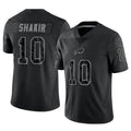 tocy B.Bills #10 Khalil Shakir Player Black RFLCTV Limited Stitched Jerseys