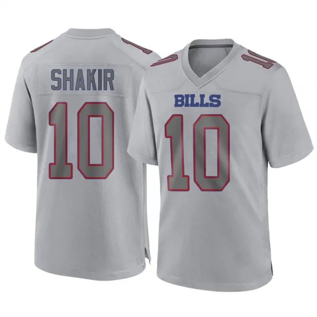 tocy B.Bills #10 Khalil Shakir Player Gray Fashion Home Game Stitched Jerseys