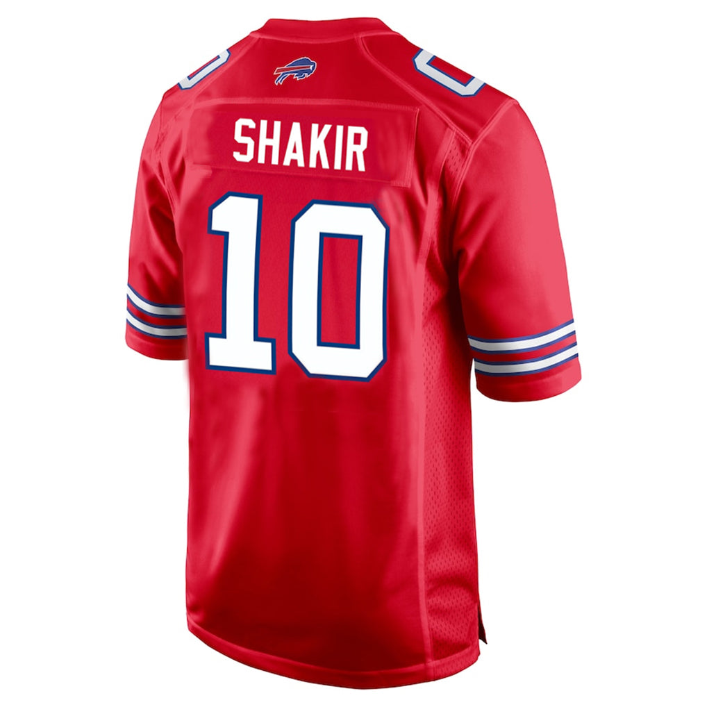 tocy B.Bills #10 Khalil Shakir Player Red Home Game Stitched Jerseys