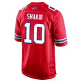tocy B.Bills #10 Khalil Shakir Player Red Home Game Stitched Jerseys