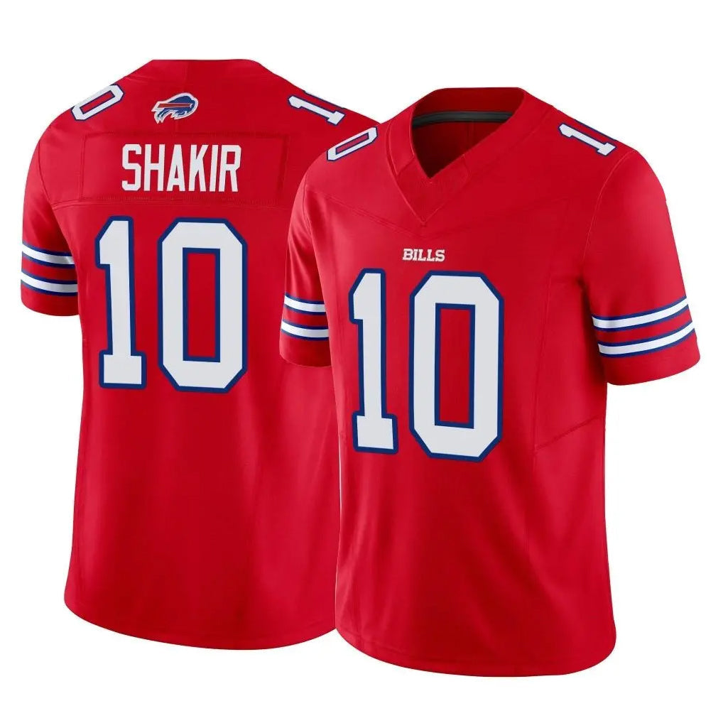 tocy B.Bills #10 Khalil Shakir Player Red Vapor F.U.S.E. Jersey Limited Home Game Stitched Jerseys