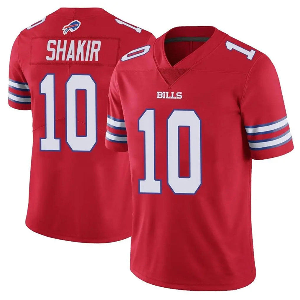tocy B.Bills #10 Khalil Shakir Player Red Vapor Untouchable Limited Home Game Stitched Jerseys