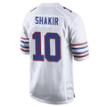 tocy B.Bills #10 Khalil Shakir Player White Home Game Stitched Jerseys