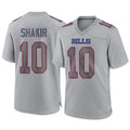 tocy B.Bills #10 Khalil Shakir Player Gray Replica Game Stitched Jerseys