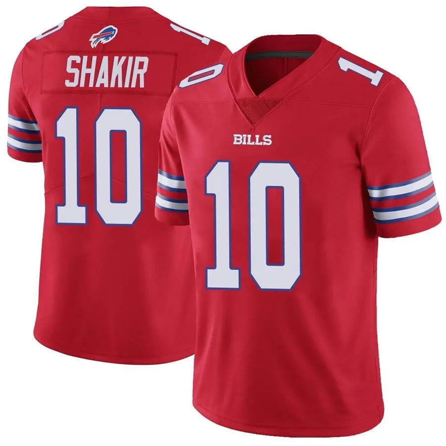 tocy B.Bills #10 Khalil Shakir Player Vapor F.U.S.E. Limited Red Stitched Jerseys