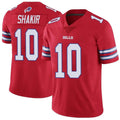 tocy B.Bills #10 Khalil Shakir Player Vapor F.U.S.E. Limited Red Stitched Jerseys