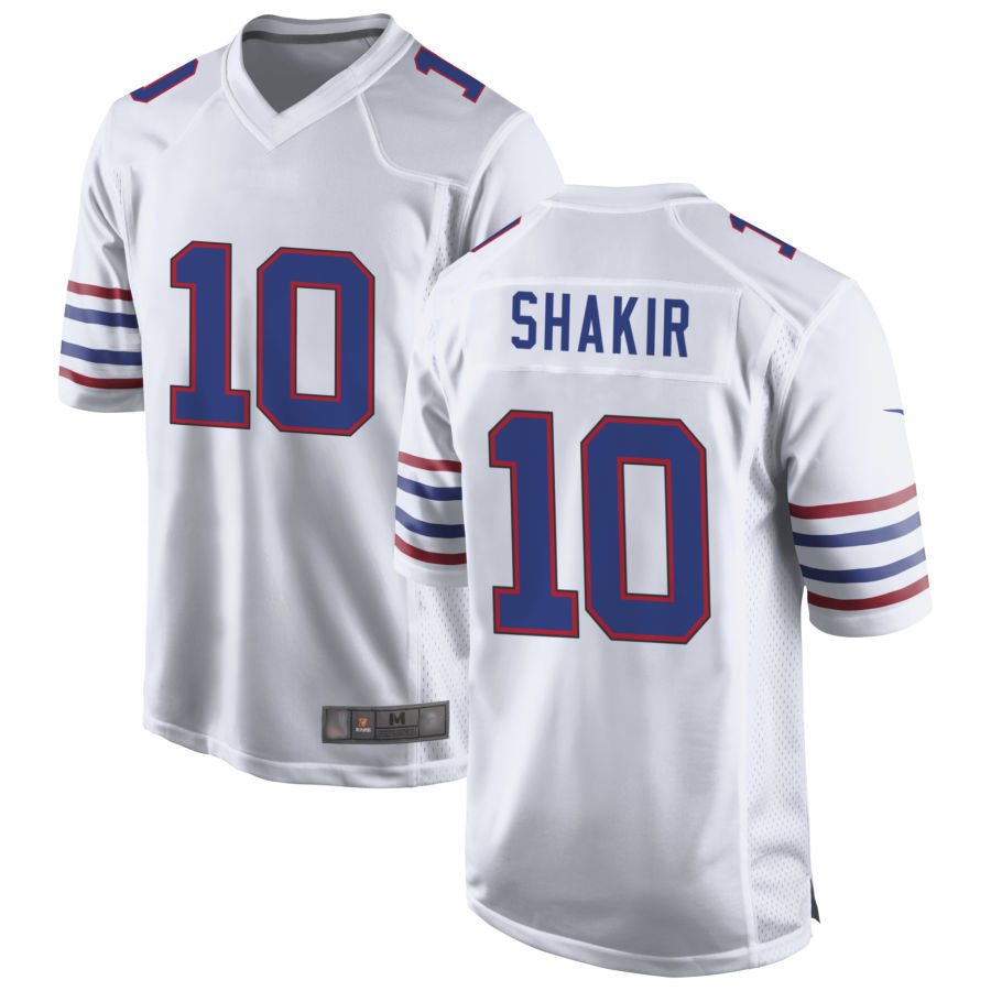 tocy B.Bills #10 Khalil Shakir Player White Game  Stitched Jerseys