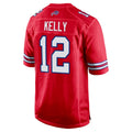 tocy B.Bills #12 Jim Kelly Player Red Home Game Stitched Jerseys