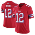 tocy B.Bills #12 Jim Kelly Player Red Vapor Untouchable Limited Home Game Stitched Jerseys
