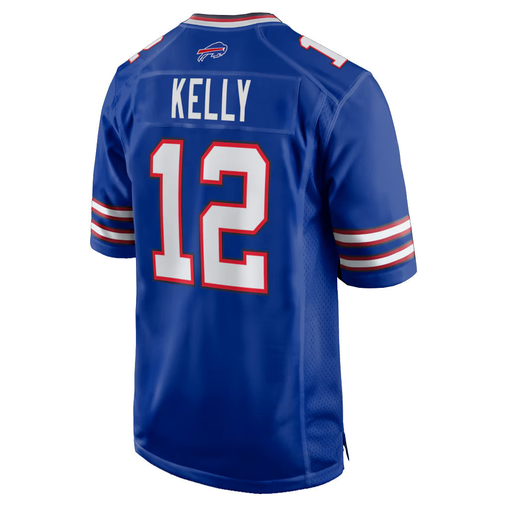 tocy B.Bills #12 Jim Kelly Player Royal Home Game Stitched Jerseys