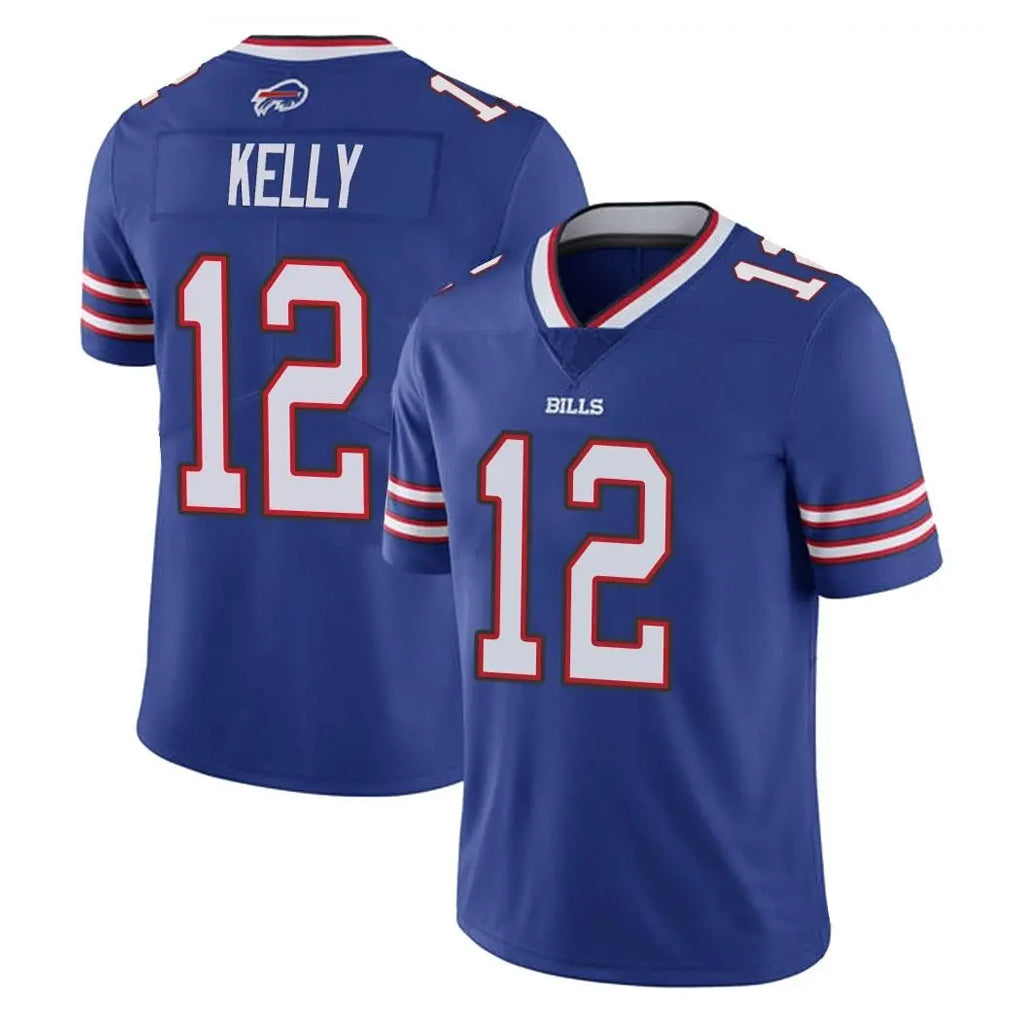 tocy B.Bills #12 Jim Kelly Player Royal Vapor Untouchable Limited Stitched Jerseys