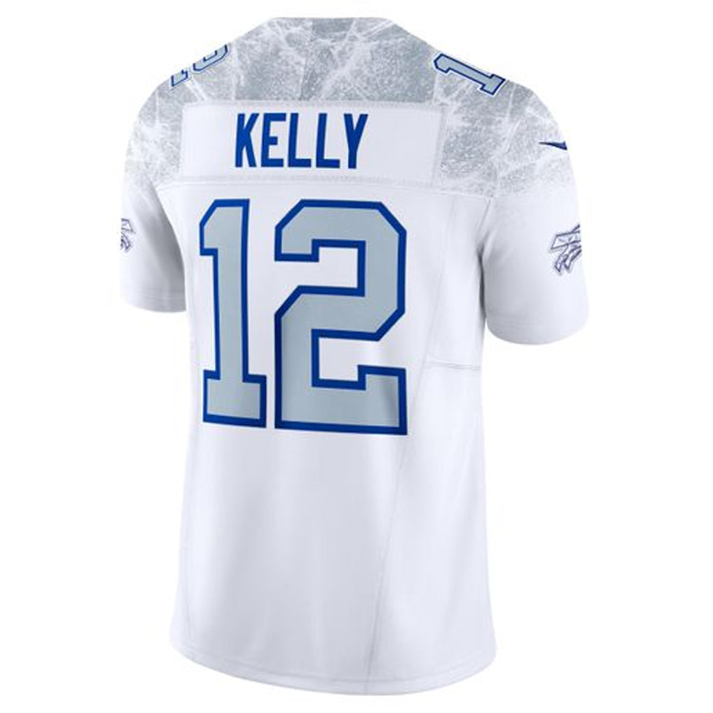 tocy B.Bills #12 Jim Kelly Player White Rivalries Collection Limited Football Jerseys