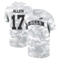 tocy B.Bills #17 Josh Allen Player Arctic Camo Salute to Service T-Shirt Hoodies Stitched Jerseys