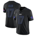 tocy B.Bills #17 Josh Allen Player Black Impact Limited Home Game Stitched Jerseys