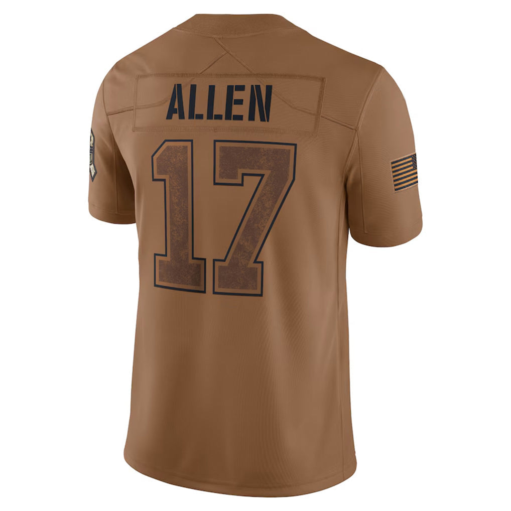 tocy B.Bills #17 Josh Allen Player Brown Salute To Service Limited Stitched Jerseys