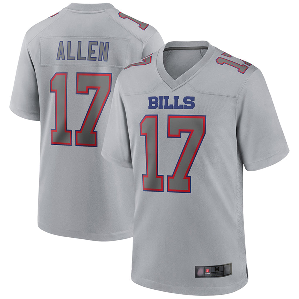 tocy B.Bills #17 Josh Allen Player Gray Fashion Home Game Stitched Jerseys