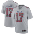 tocy B.Bills #17 Josh Allen Player Gray Fashion Home Game Stitched Jerseys