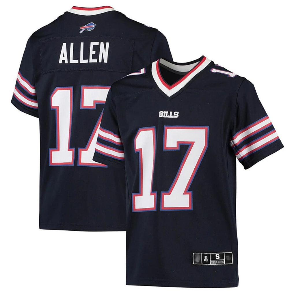 tocy B.Bills #17 Josh Allen Player Navy Inverted  Home Game Stitched Jerseys