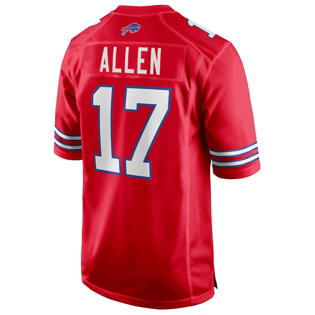 tocy B.Bills #17 Josh Allen Player Red Home Game Stitched Jerseys