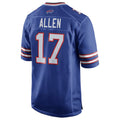 tocy B.Bills #17 Josh Allen Player Royal Home Game Stitched Jerseys