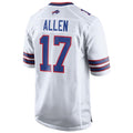 tocy B.Bills #17 Josh Allen Player White Game Stitched Jerseys