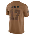 tocy B.Bills #17 Josh Allen Player Brown Salute To Service Limited  Stitched Jerseys