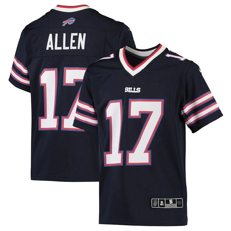 tocy B.Bills #17 Josh Allen Player Navy Inverted  Game Stitched Jerseys