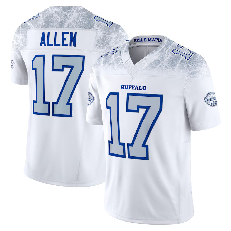 tocy B.Bills #17 Josh Allen Player White Rivalries Collection Vapor Limited Stitched Jersey