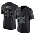 tocy B.Bills #22 Ray Davis Player Black RFLCTV Limited Stitched Jerseys