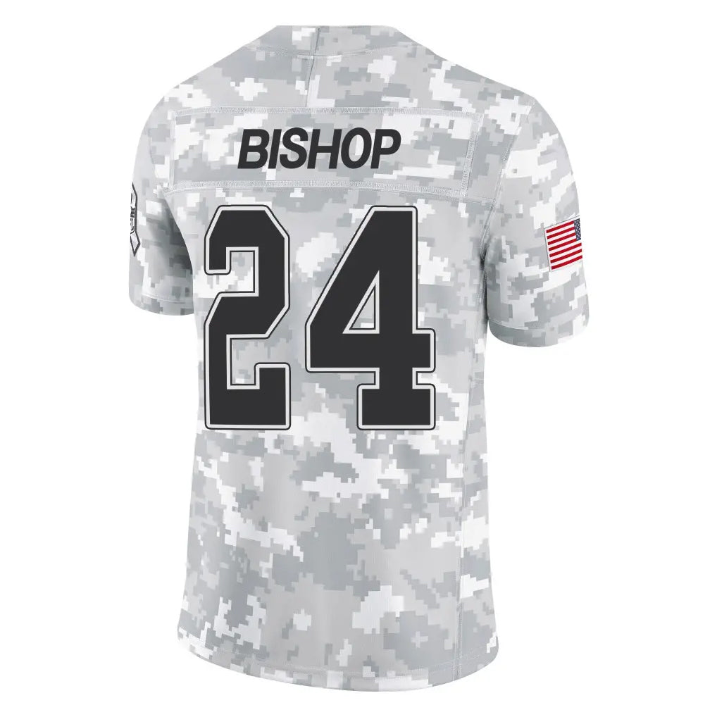 tocy B.Bills #24 Cole Bishop Player Arctic Camo Salute to Service Limited Stitched Jerseys